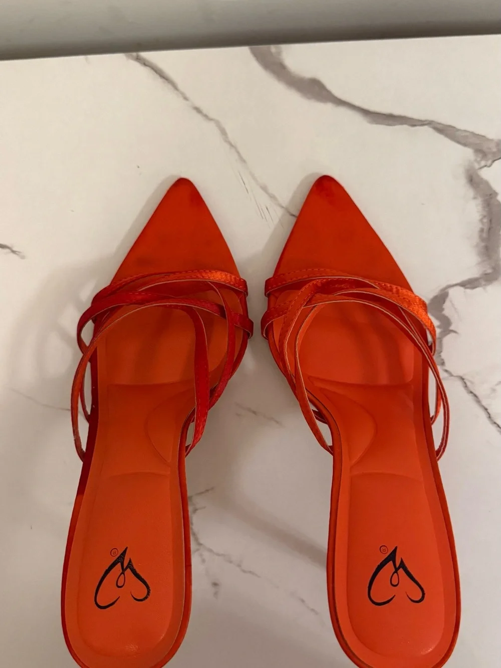 Windsor Red Strappy Pointed-Toe Stiletto Mules